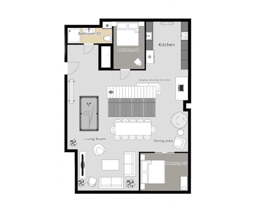 5br+2bath Old Town Loft Luxe Brickhouse, A/c Lägenhet *